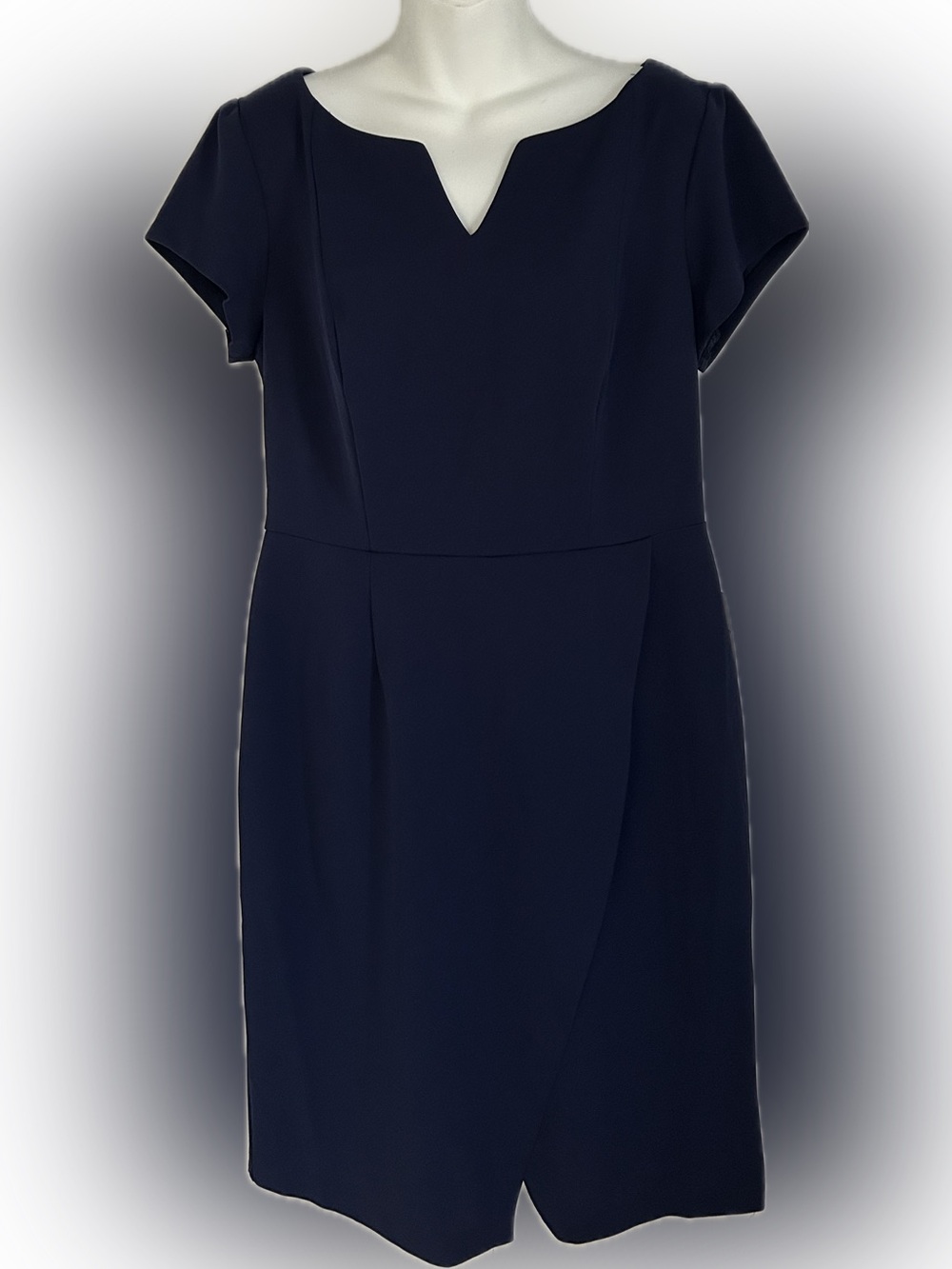 Connected Apparel Navy Sheath Dress size 10